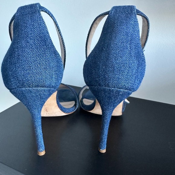 Manolo Blahnik special edition denim high heels - Picture 3 of 5